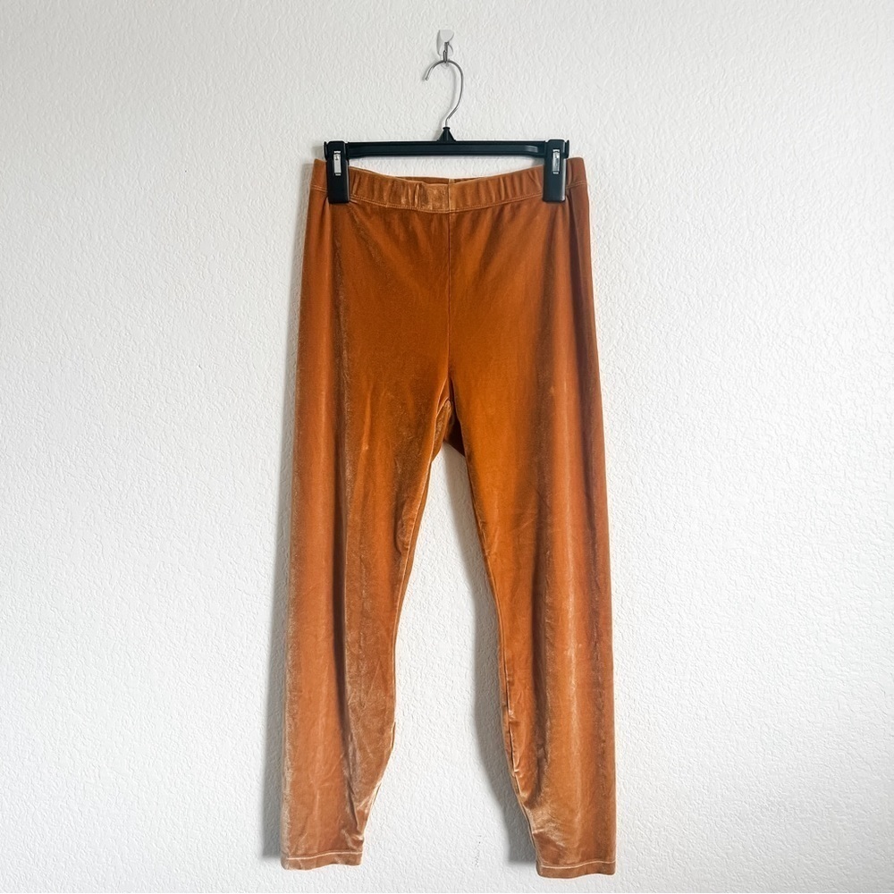 Fabletics Medium Orange Emma Velour Leggings